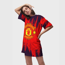 Платье-футболка 3D Манчестер Юнайтед - фото 2
