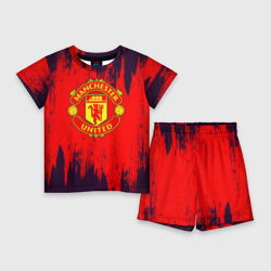 Детский костюм с шортами 3D Манчестер Юнайтед