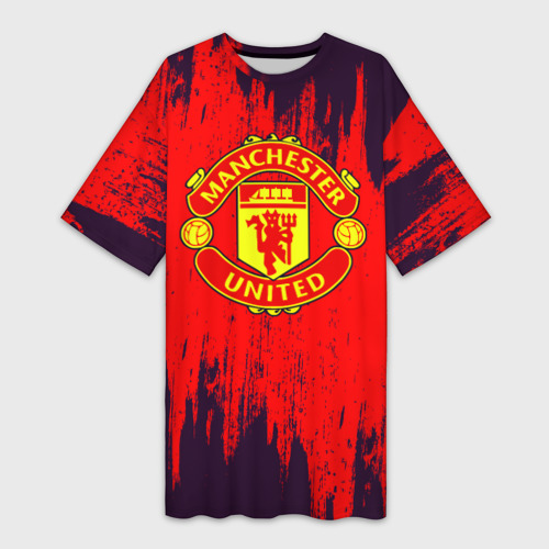 Платье-футболка 3D Манчестер Юнайтед, цвет 3D печать
