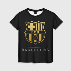 Женская футболка 3D Barcelona Gold Edition