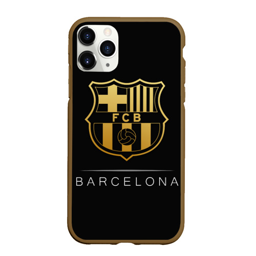 Чехол для iPhone 11 Pro Max матовый Barcelona Gold Edition, цвет коричневый