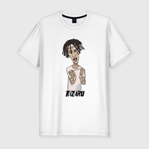 Мужская приталенная футболка из хлопка с принтом Kizaru, вид спереди №1