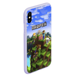 Чехол для iPhone XS Max матовый Андрей - Minecraft - фото 2