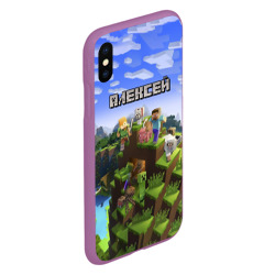 Чехол для iPhone XS Max матовый Алексей - Minecraft - фото 2