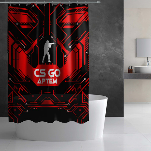 Штора 3D для ванной Counter Strike-Артём - фото 2