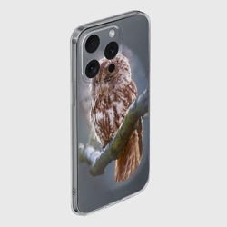 Чехол для iPhone 15 Pro Max силиконовый с защитой камеры Сова - фото 2