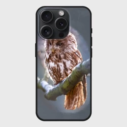 Чехол силиконовый для Apple iPhone 15 Pro матовый Сова