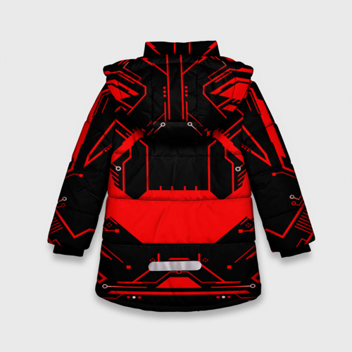 Зимняя куртка для девочек 3D Counter Strike-Кирилл, цвет светло-серый - фото 2