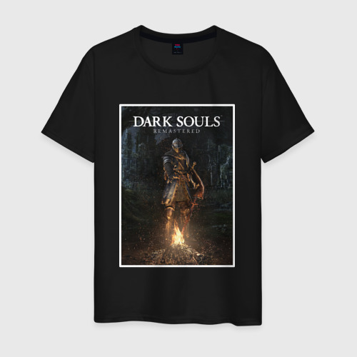 Мужская футболка хлопок Dark Souls Remastered, цвет черный