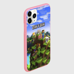 Чехол для iPhone 11 Pro Max матовый Антон - Minecraft - фото 2