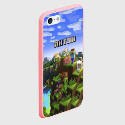 Чехол для iPhone 5/5S матовый Антон - Minecraft - фото 2