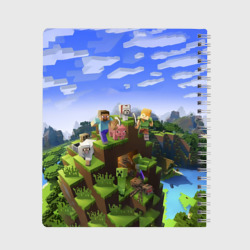 Тетрадь с принтом Артём - Minecraft для любого человека, вид сзади №1. Цвет основы: линия