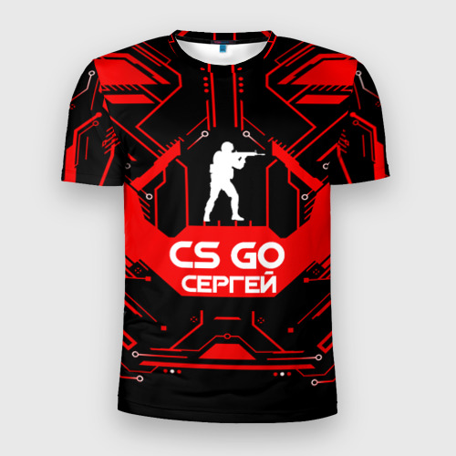 Мужская футболка 3D Slim Counter Strike-Сергей, цвет 3D печать