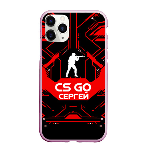 Чехол для iPhone 11 Pro Max матовый Counter Strike-Сергей, цвет розовый