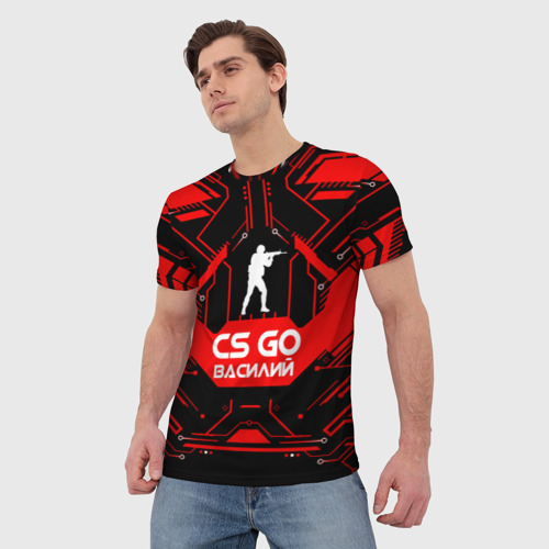 Мужская футболка 3D Counter Strike-Василий, цвет 3D печать - фото 3
