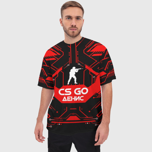 Мужская футболка oversize 3D Counter Strike-Денис, цвет 3D печать - фото 3