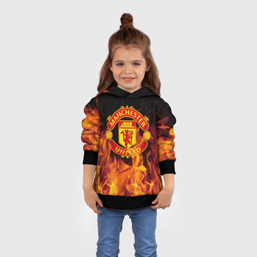 Детская толстовка 3D FC Manchester United, цвет черный - фото 4