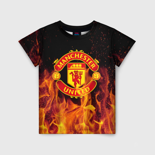 Детская футболка 3D FC Manchester United, цвет 3D печать