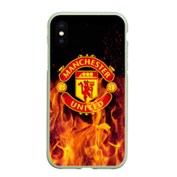 Чехол для iPhone XS Max матовый FC Manchester United