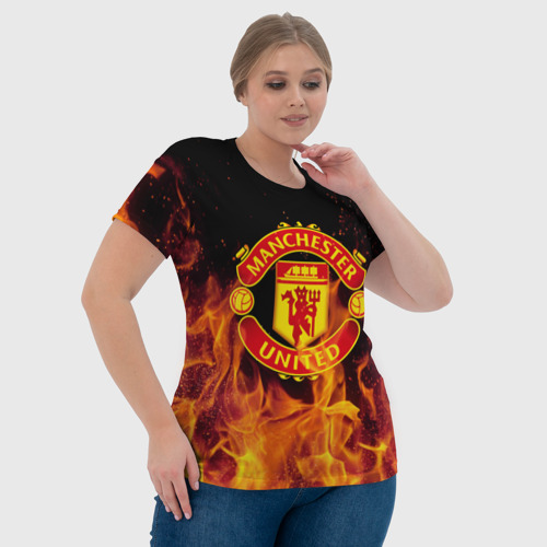 Женская футболка 3D FC Manchester United, цвет 3D печать - фото 6