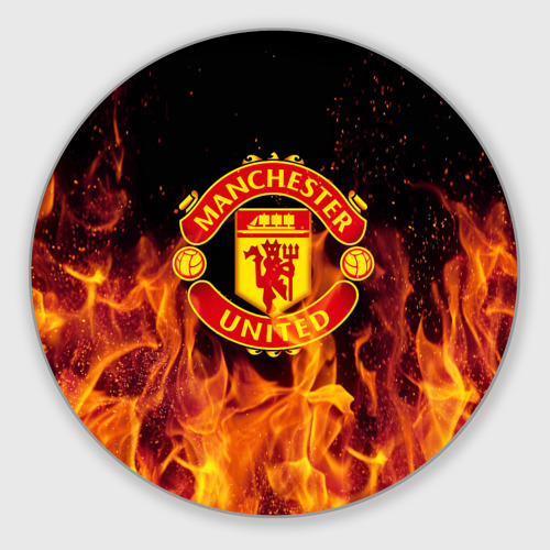 Круглый коврик для мышки FC Manchester United