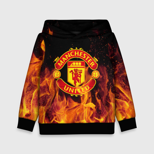 Детская толстовка 3D FC Manchester United, цвет черный