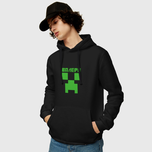 Мужская толстовка хлопок Валера - Minecraft, цвет черный - фото 3