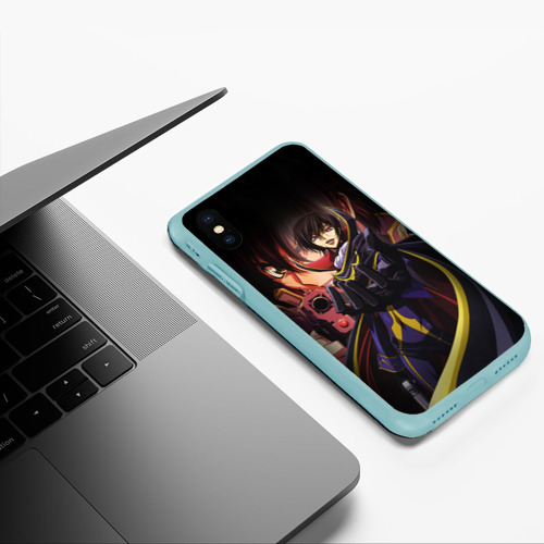 Чехол для iPhone XS Max матовый Code Geass 8, цвет мятный - фото 5