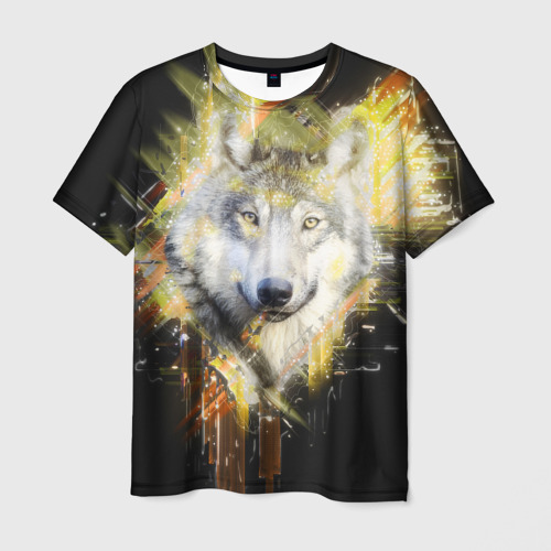 Мужская футболка 3D Волк