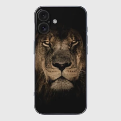 Чехол для iPhone 16 силиконовый с защитой камеры Лев