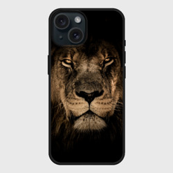 Чехол силиконовый для Apple iPhone 15 матовый Лев