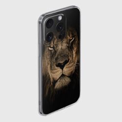 Чехол для iPhone 15 Pro силиконовый с защитой камеры Лев - фото 2