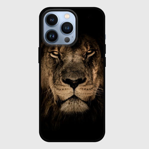 Чехол для iPhone 13 Pro Лев, цвет черный
