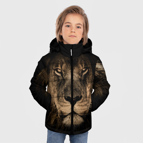 Зимняя куртка для мальчиков 3D Лев, цвет светло-серый - фото 3