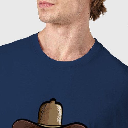 Мужская футболка хлопок Настоящий Ковбой , цвет темно-синий - фото 6