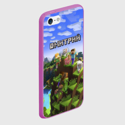 Чехол для iPhone 5/5S матовый Дмитрий - Minecraft - фото 2
