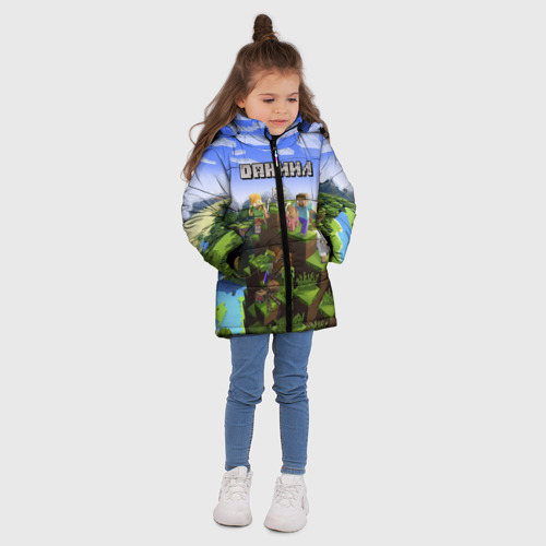 Зимняя куртка для девочек 3D Даниил - Minecraft, цвет черный - фото 5