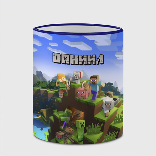 Кружка с полной запечаткой Даниил - Minecraft, цвет Кант синий - фото 4