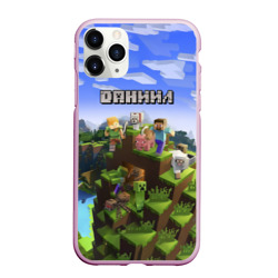 Чехол для iPhone 11 Pro Max матовый Даниил - Minecraft