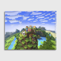 Альбом с принтом Даниил - Minecraft для любого человека, вид сзади №1. Цвет основы: белый