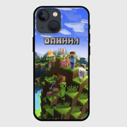 Чехол для iPhone 13 mini Даниил - Minecraft