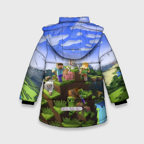 Зимняя куртка для девочек 3D Даниил - Minecraft, цвет черный - фото 2