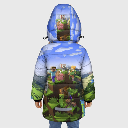 Зимняя куртка для девочек 3D Даниил - Minecraft, цвет черный - фото 4