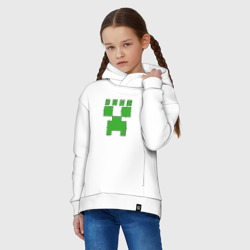 Худи с принтом Даня - Minecraft для ребенка, вид на модели спереди №2. Цвет основы: белый