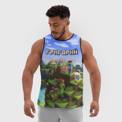 Мужская спортивная майка 3D Григорий - Minecraft - фото 2