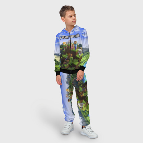 Детский костюм 3D Григорий - Minecraft, цвет черный - фото 3