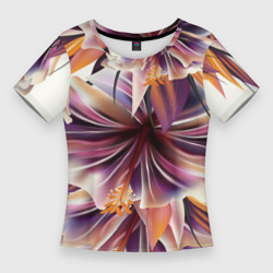 Женская футболка 3D Slim Необычный цветок