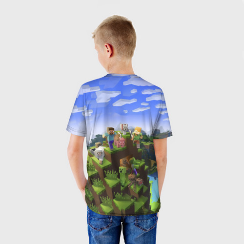 Детская футболка 3D Арсений - Minecraft, цвет 3D печать - фото 4