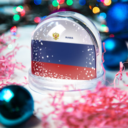 Игрушка Снежный шар Россия Триколор - фото 2