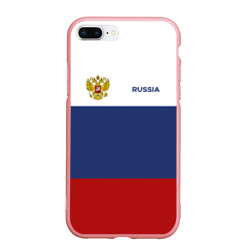 Чехол для iPhone 7Plus/8 Plus матовый Россия Триколор
